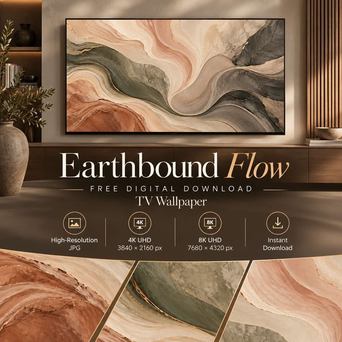 Earthbound Flow – Free 4K & 8K TV Wallpaper