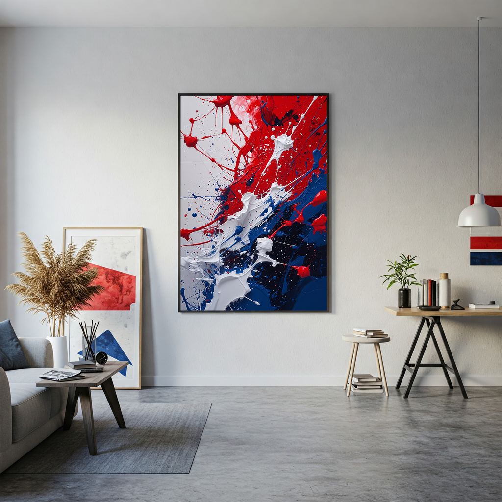 Abstract Color Explosion Paint Splatter Art | Digital Download