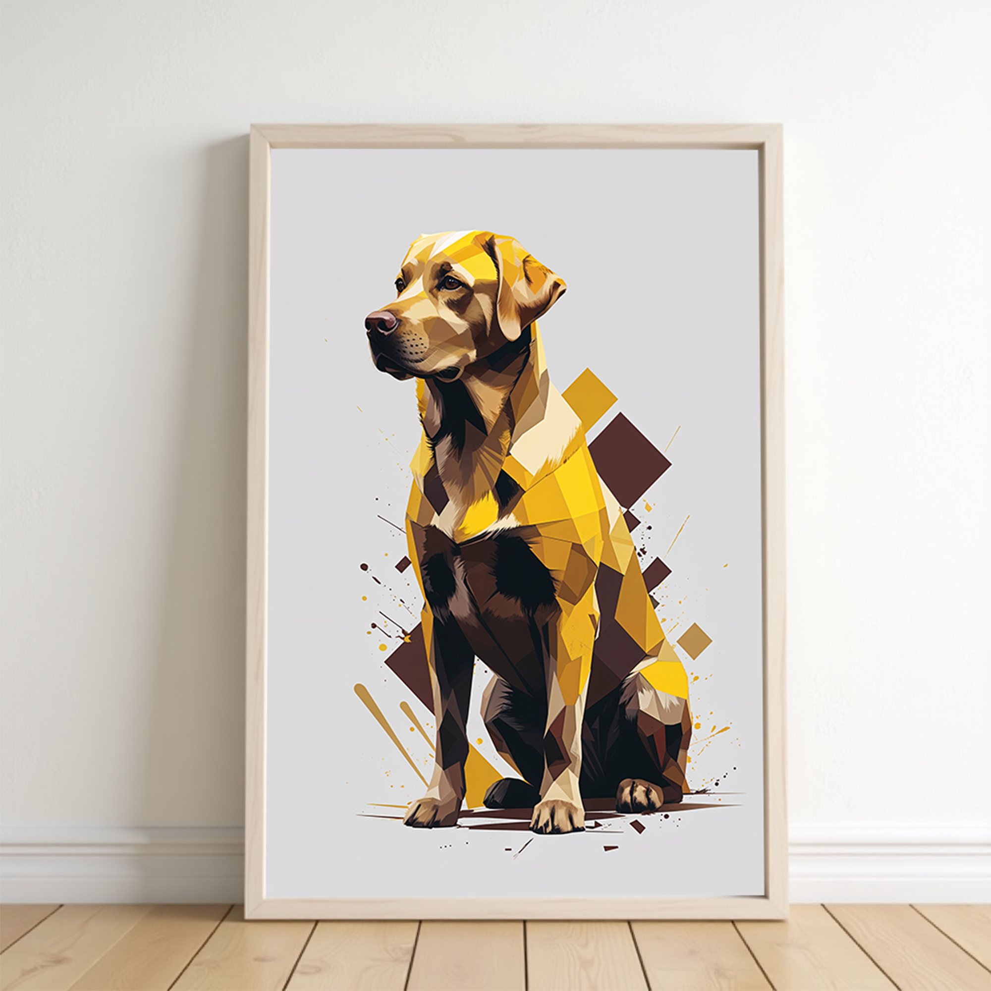Geometric Labrador Dog Art Print | Digital Download