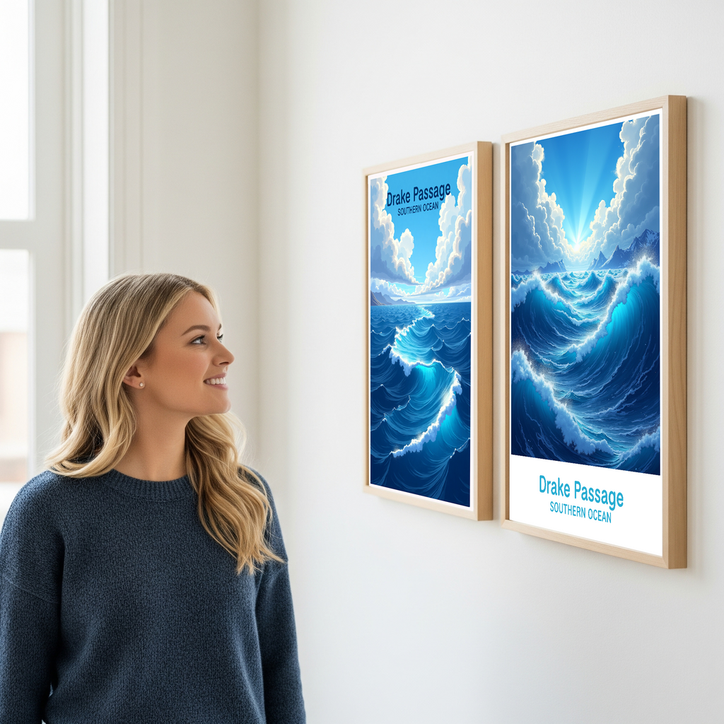 Drake Passage Southern Ocean Digital Print | Nautical Landscape Art