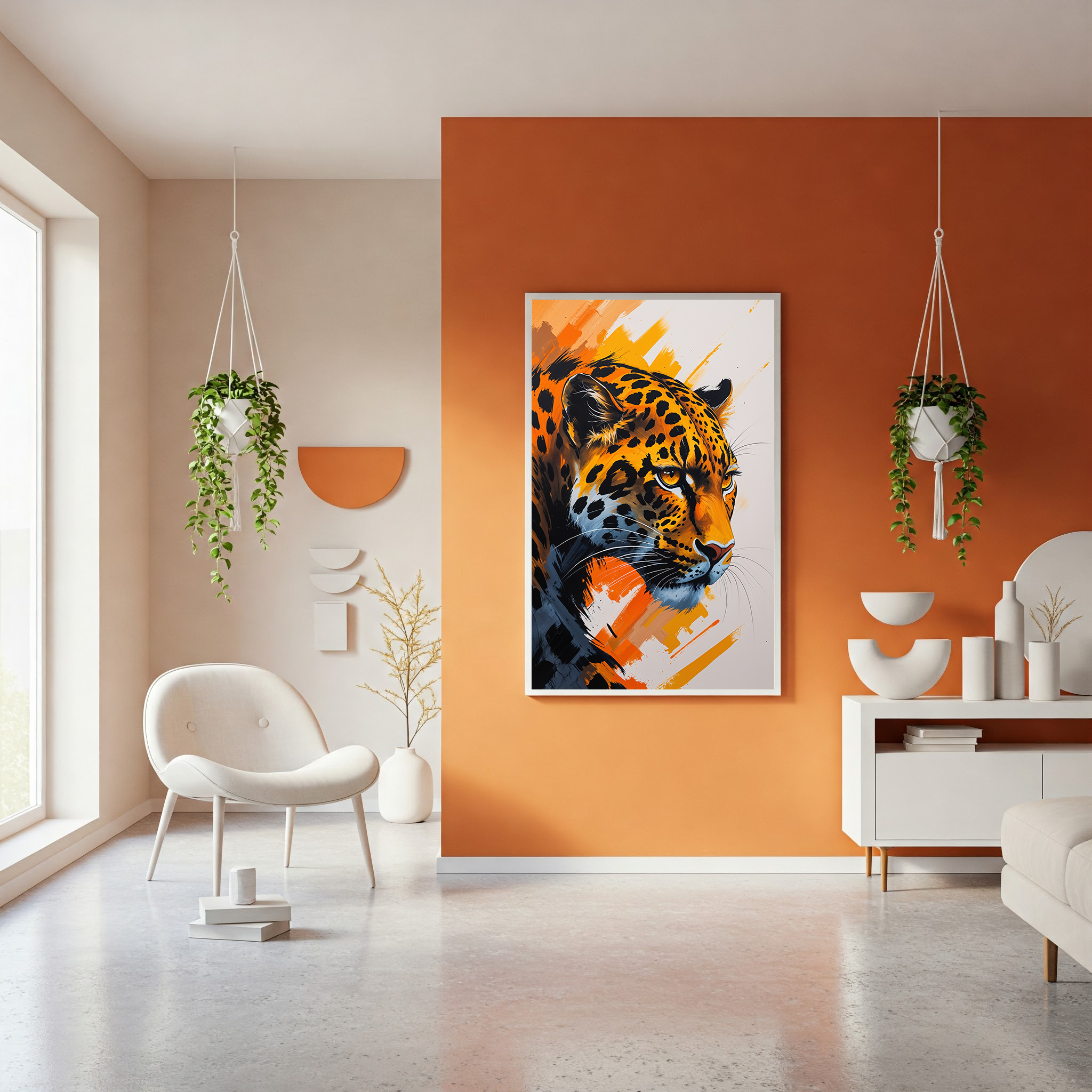 Abstract Leopard Portrait Wall Art | Digital Download