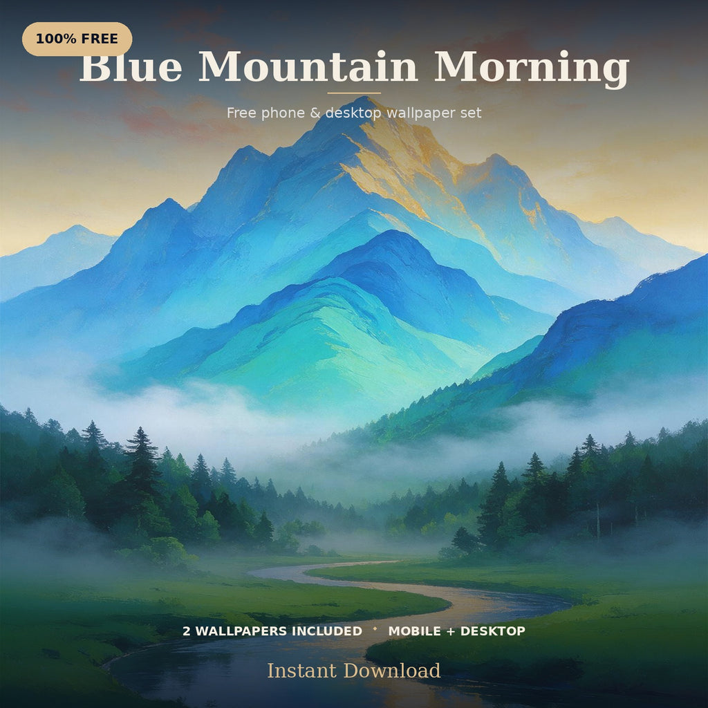 4K Blue Mountain Morning | Free Digital Download
