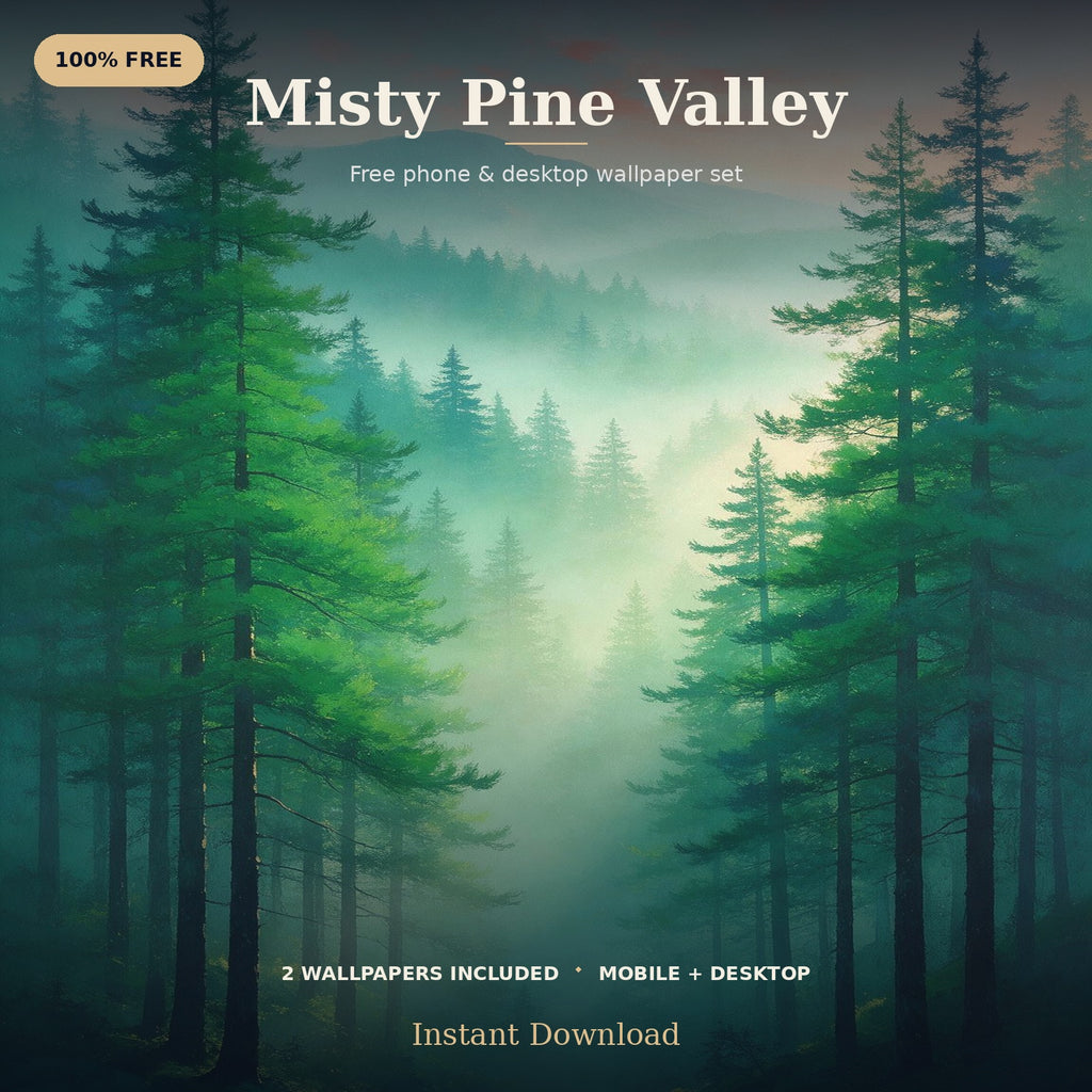 4K Misty Pine Valley | Free Digital Download