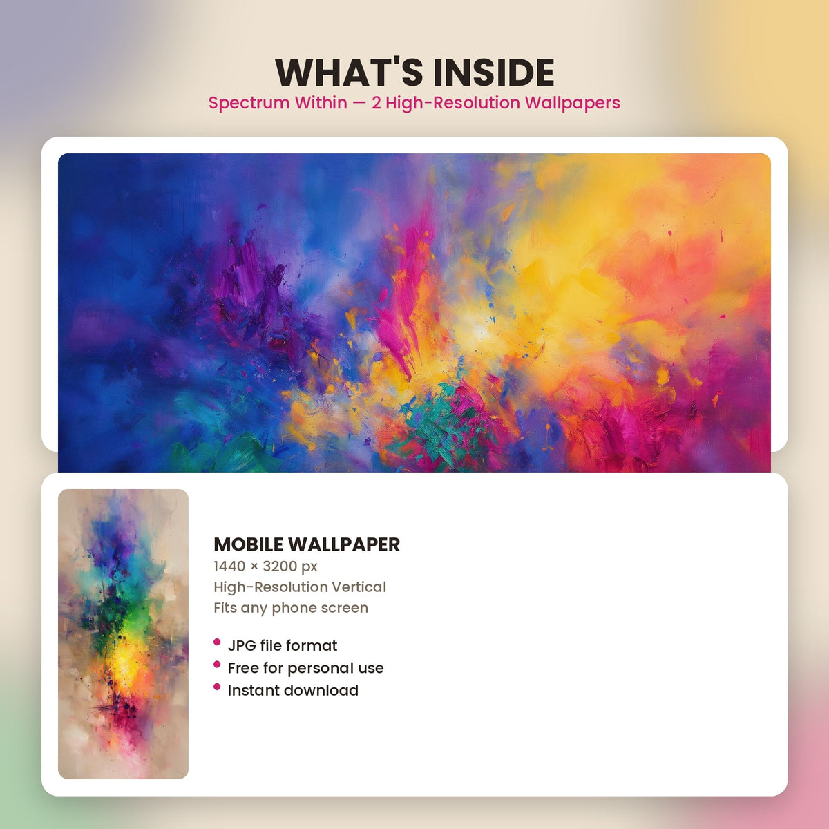 Spectrum Within vibrant multicolor abstract wallpaper preview