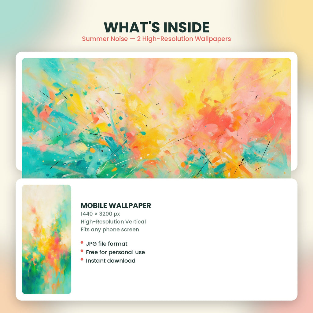 Summer Noise desktop and mobile wallpaper files preview