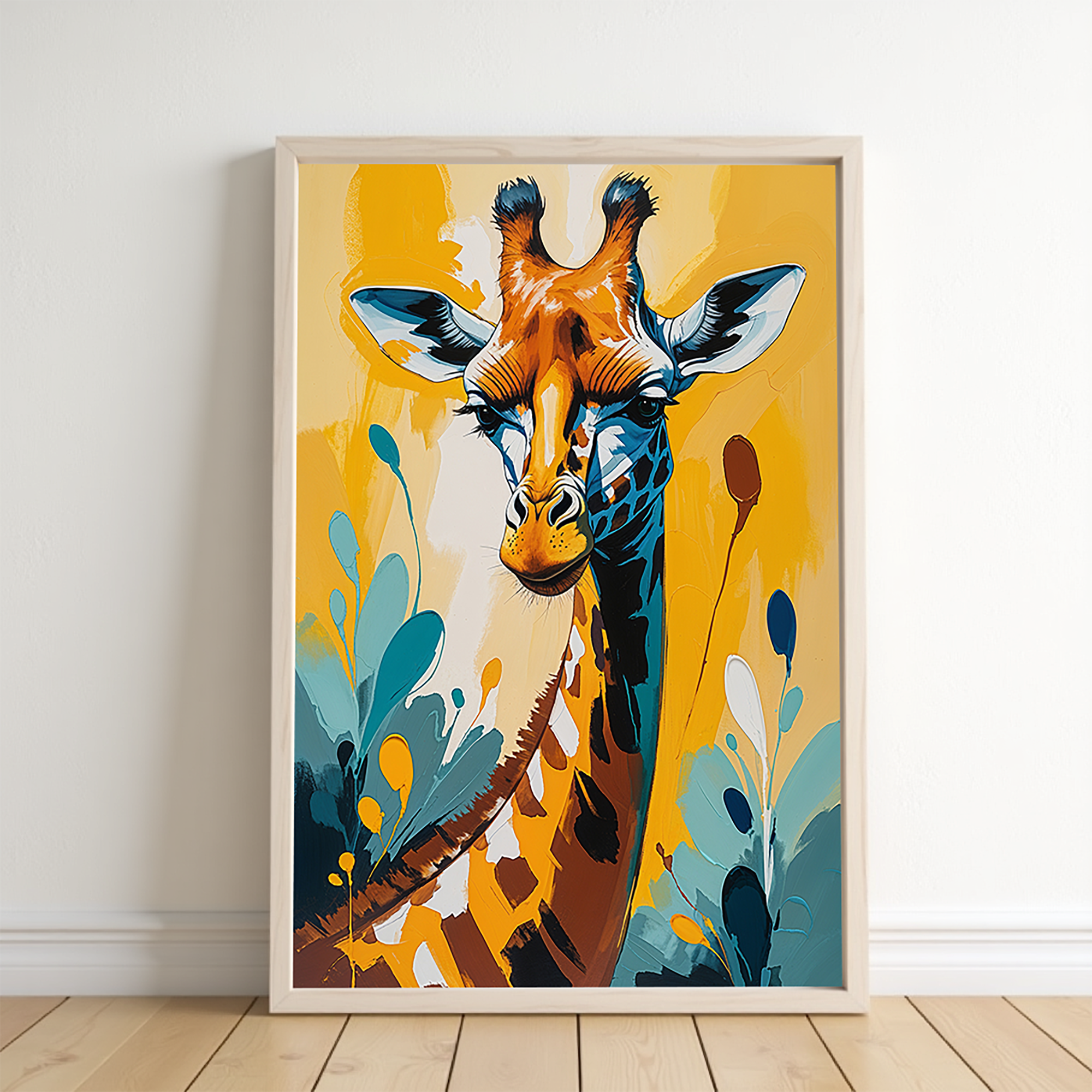 Abstract Giraffe Wall Art | Digital Download