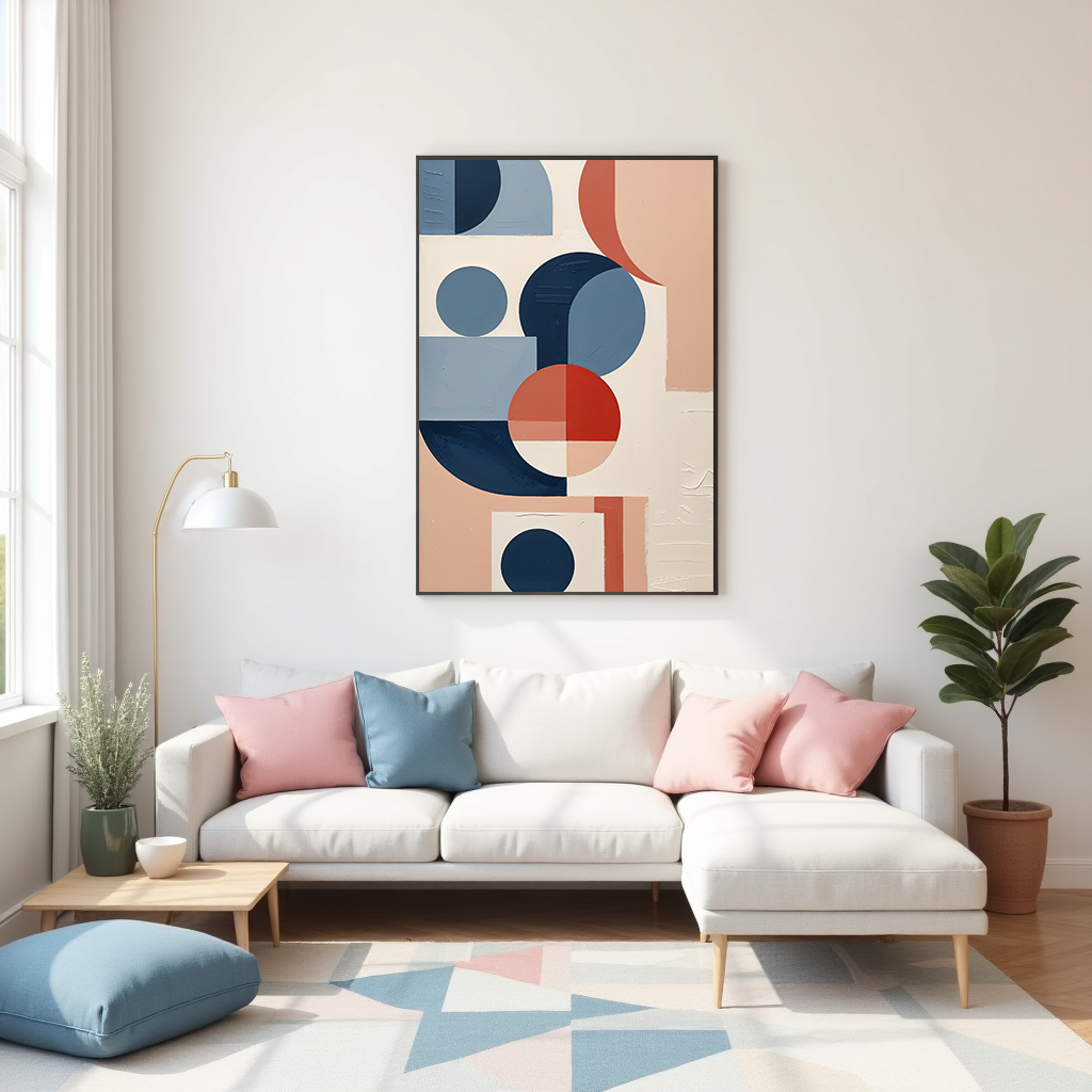 Abstract Geometric Harmony Modern Art Print | Minimalist Decor