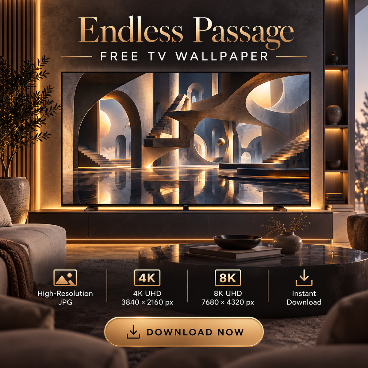 Endless Passage – Free 4K & 8K TV Wallpaper