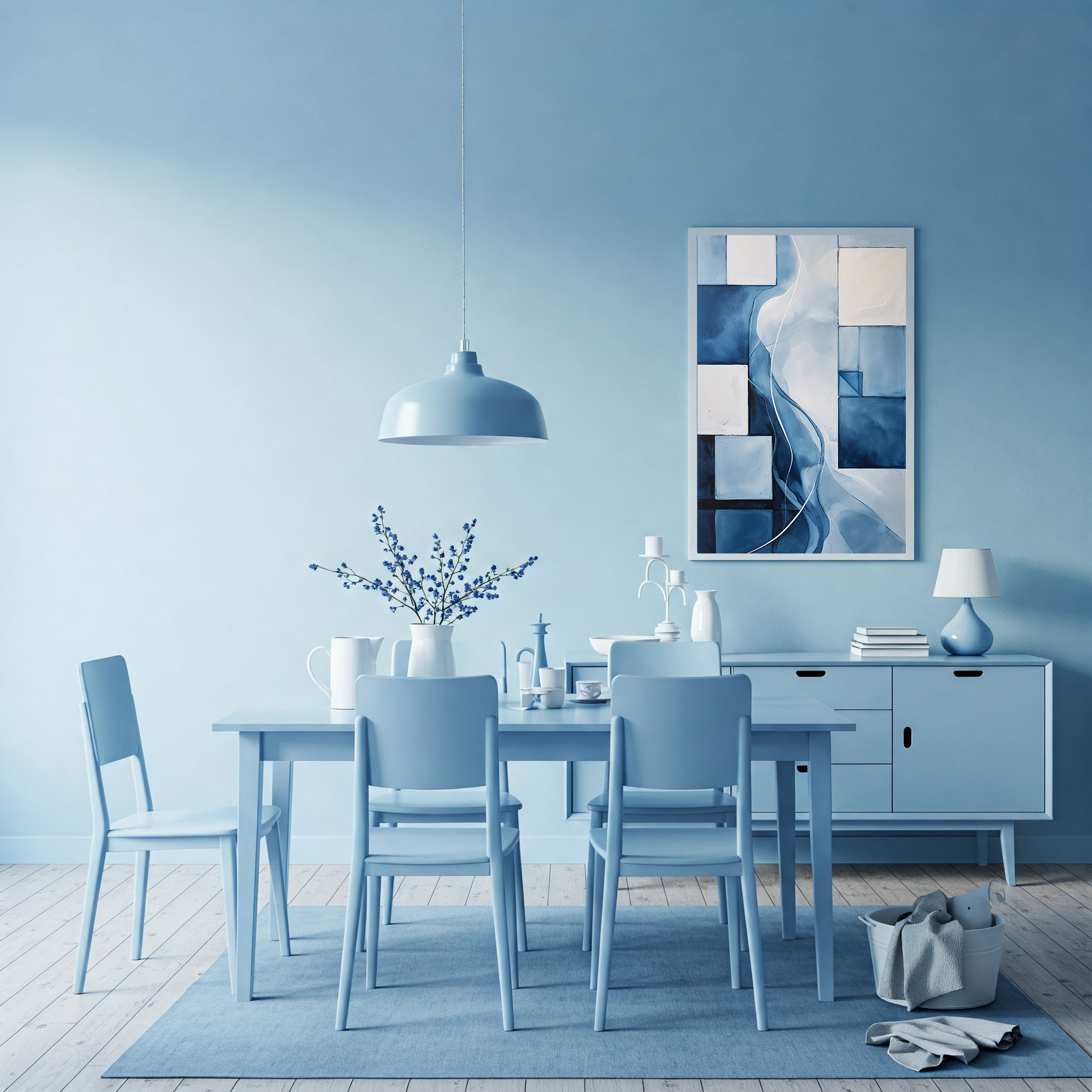 Abstract Blue Current digital art by Reflectionare featuring swirling blue and white patterns on a dark background.