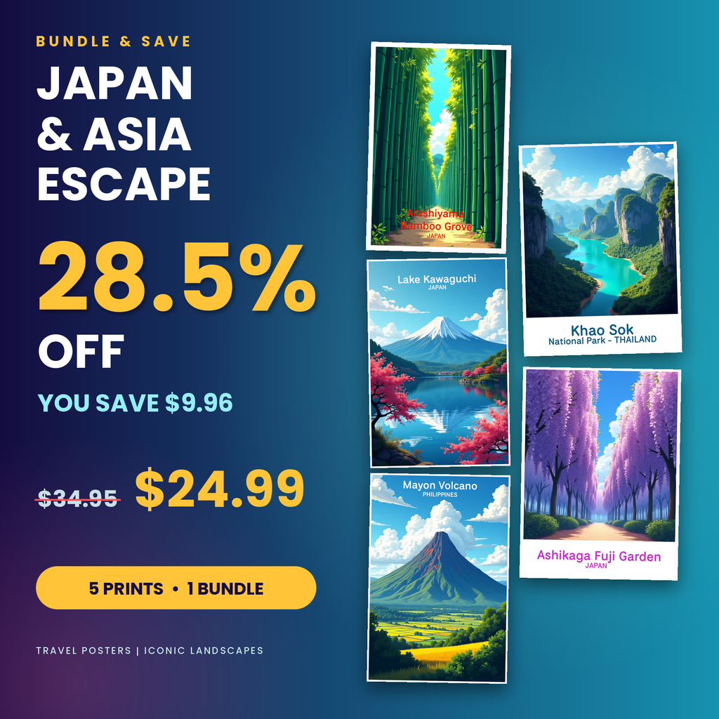 Japan & Asia Escape - 5 Premium Wall Art Prints Bundle