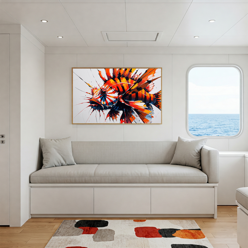 Abstract Lionfish II Art Print | Digital Download