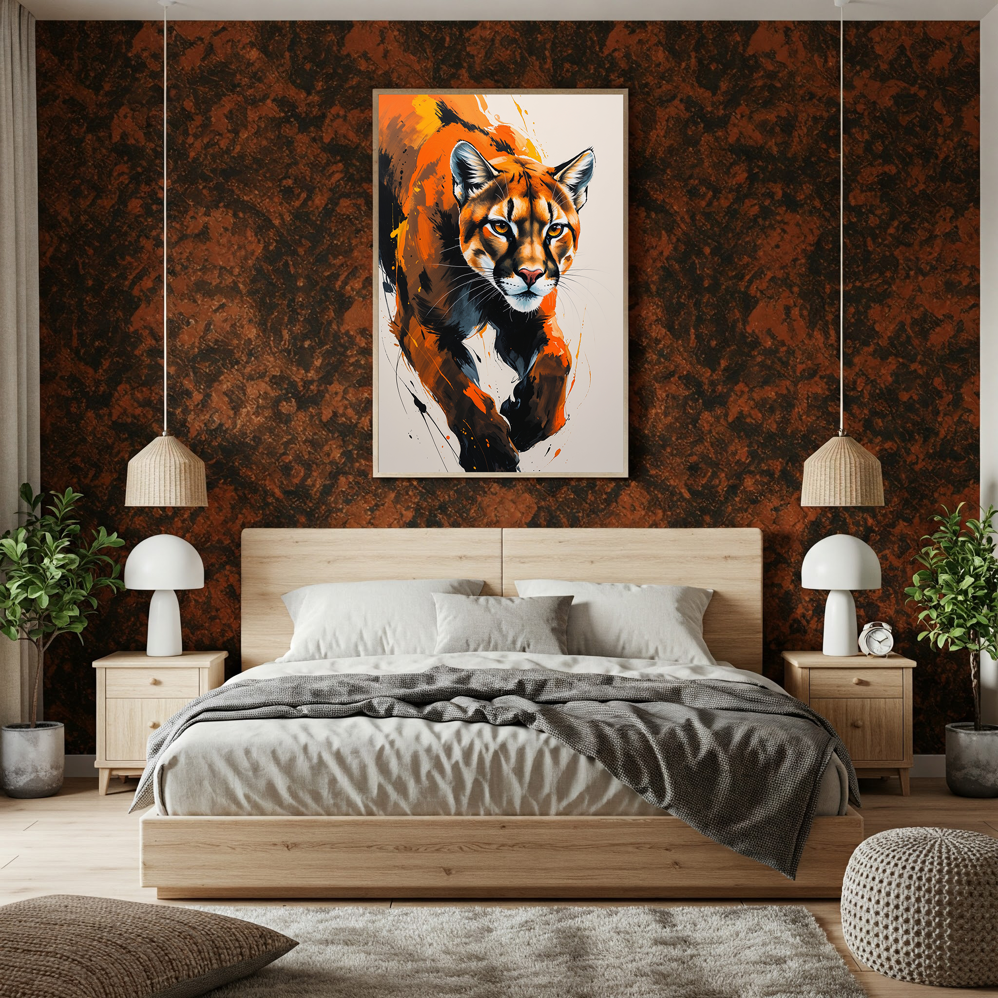 Abstract Cougar Wall Art | Digital Download