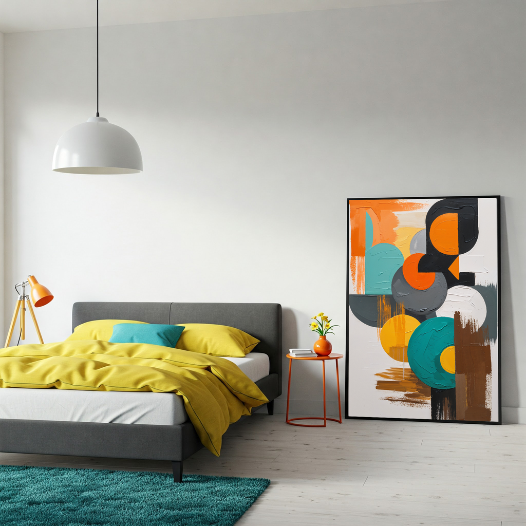Abstract Rounded Geometry Mid Century Modern Art | Digital Download