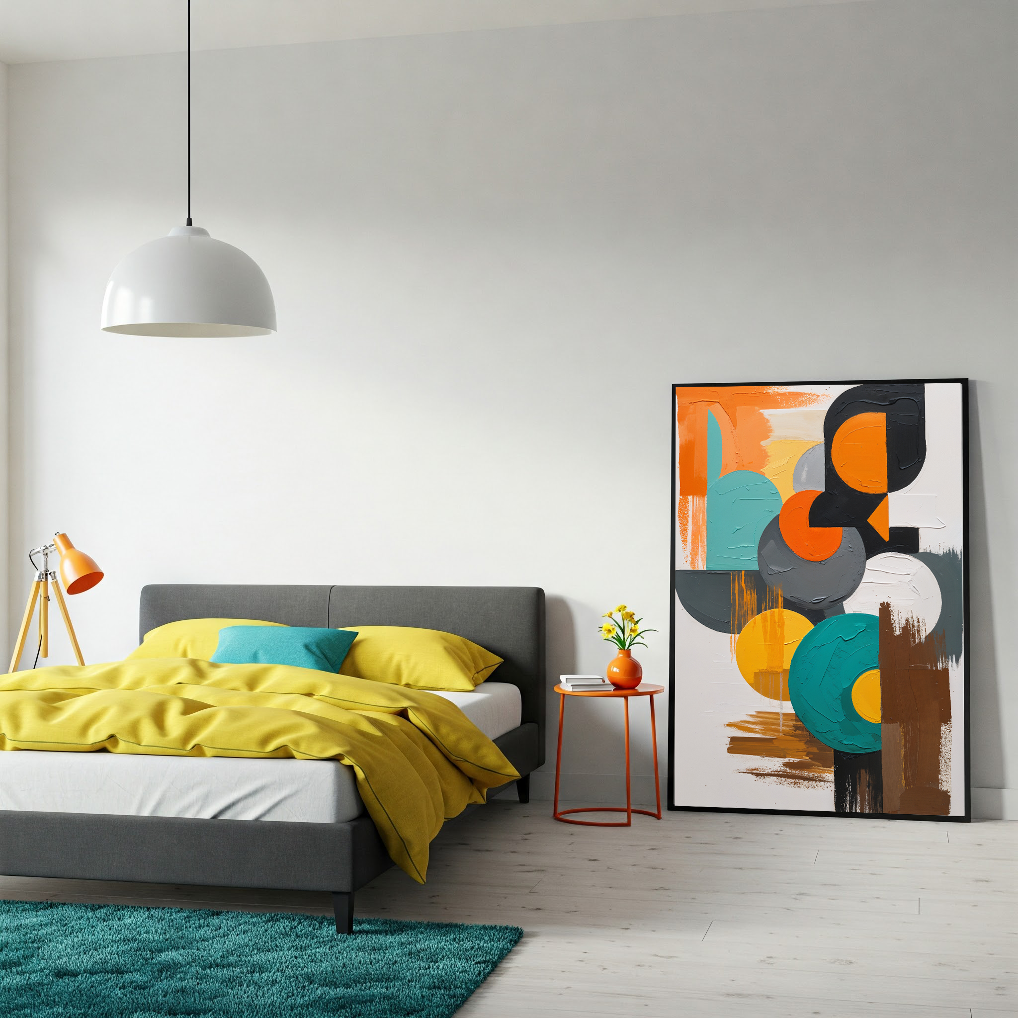 Abstract Rounded Geometry Mid Century Modern Art | Digital Download