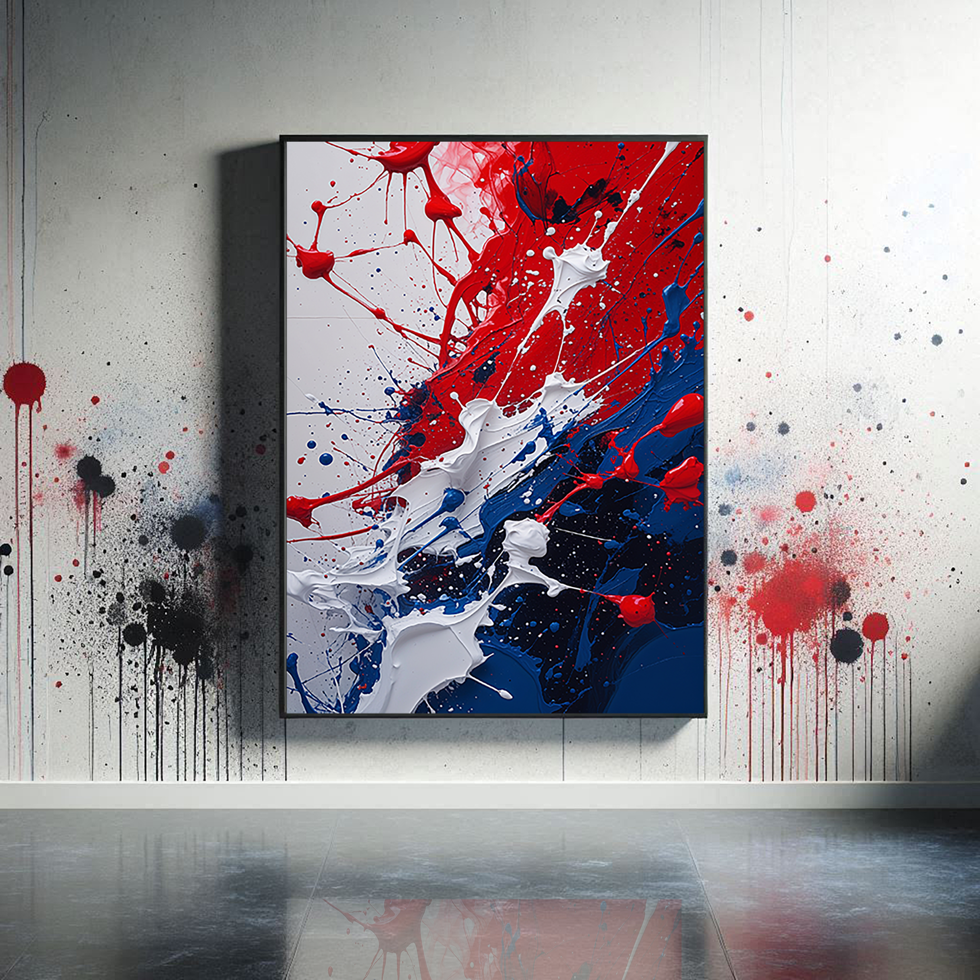 Abstract Color Explosion Paint Splatter Art | Digital Download