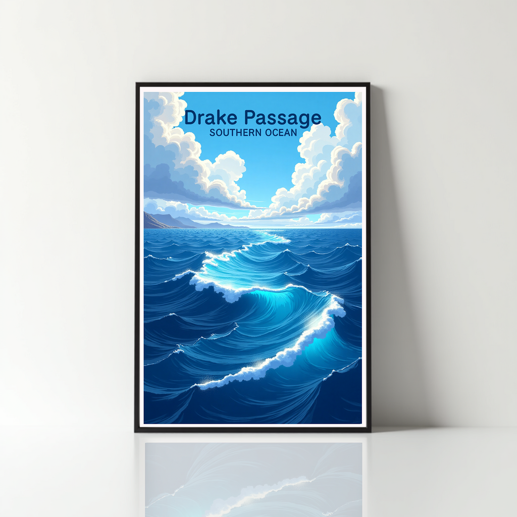 Drake Passage Southern Ocean Digital Print | Nautical Landscape Art