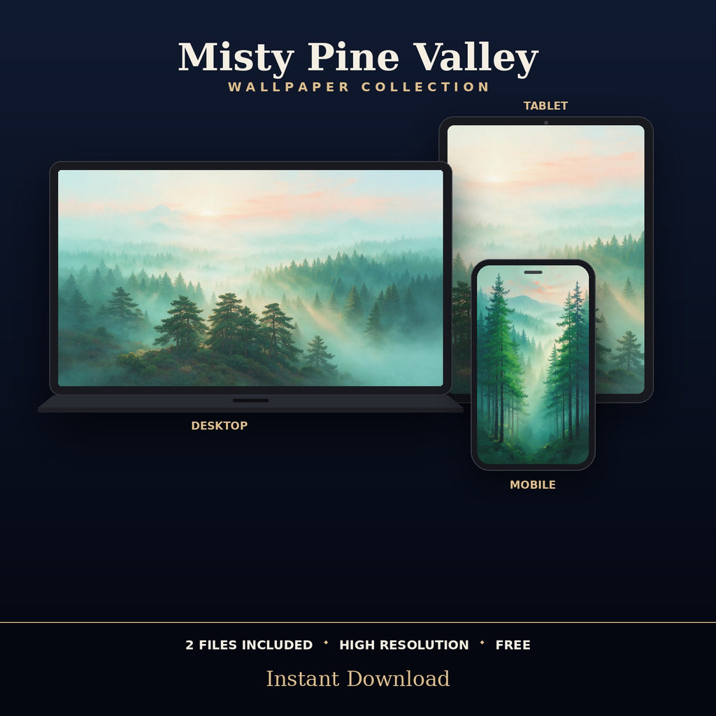 4K Misty Pine Valley | Free Digital Download