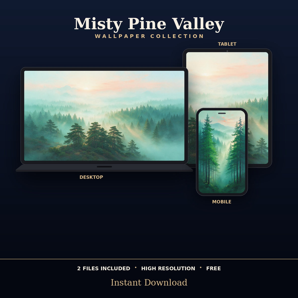 4K Misty Pine Valley | Free Digital Download