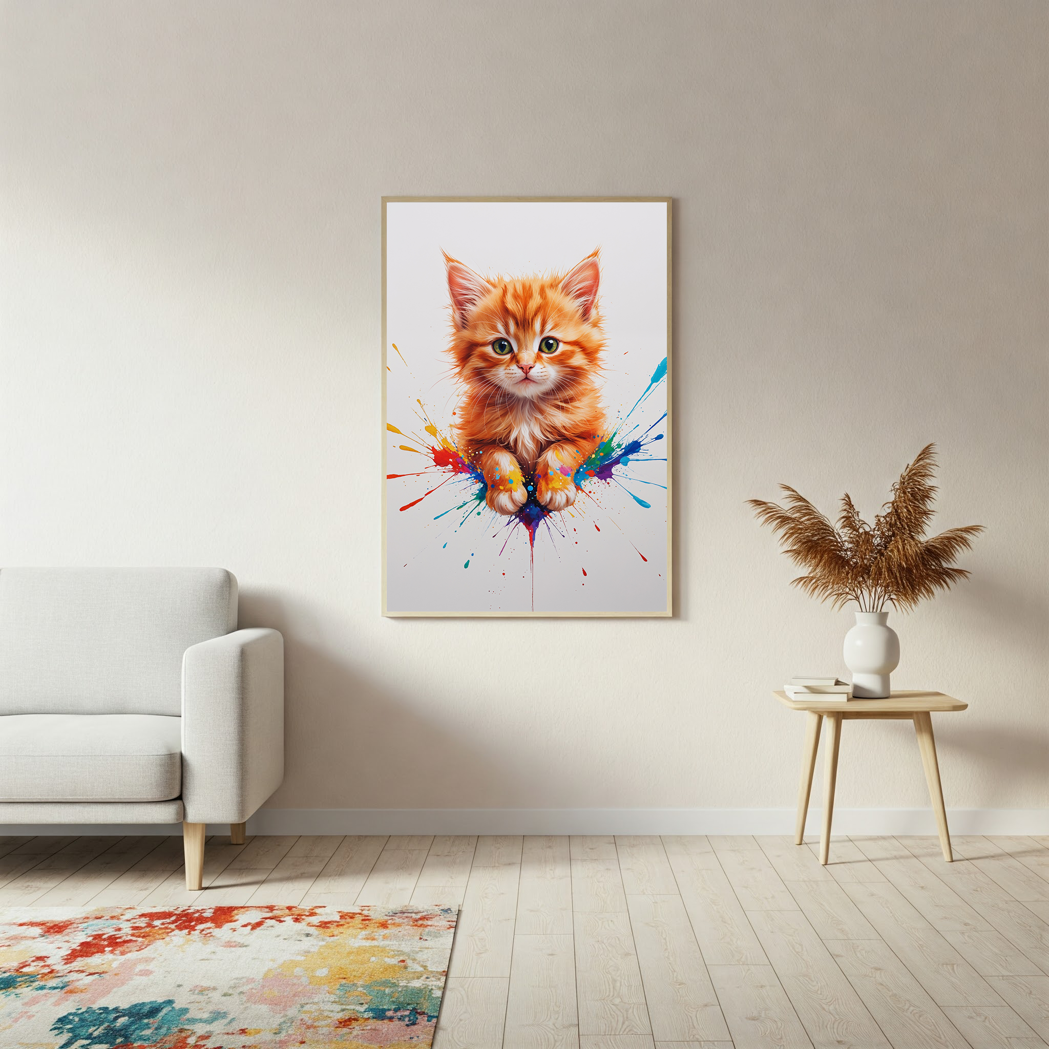 Colorful Kitten Paws Art | Digital Download Print
