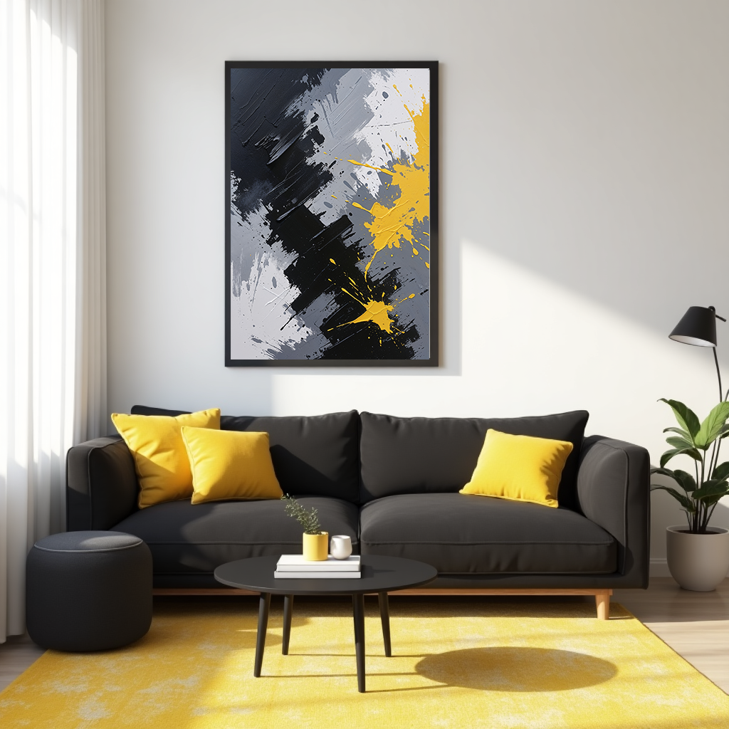 Abstract Painted Chaos Canvas Art Print | Digital Download