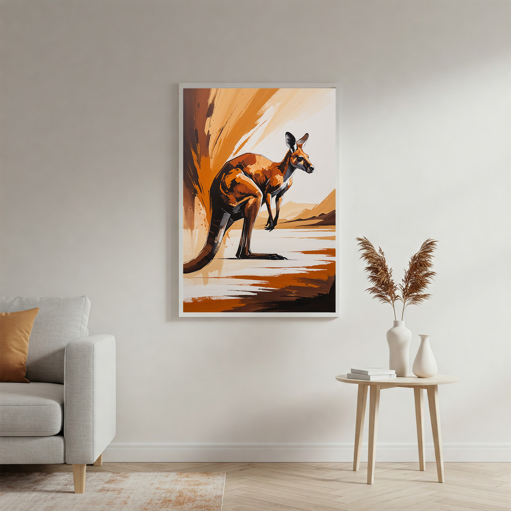Australian Red Kangaroo Wildlife Wall Art | Digital Download