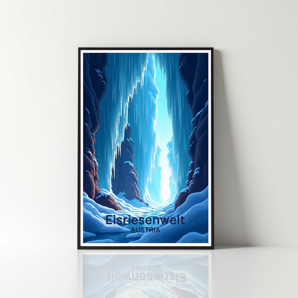 Eisriesenwelt Austria Digital Print | Giant Ice Cave Art