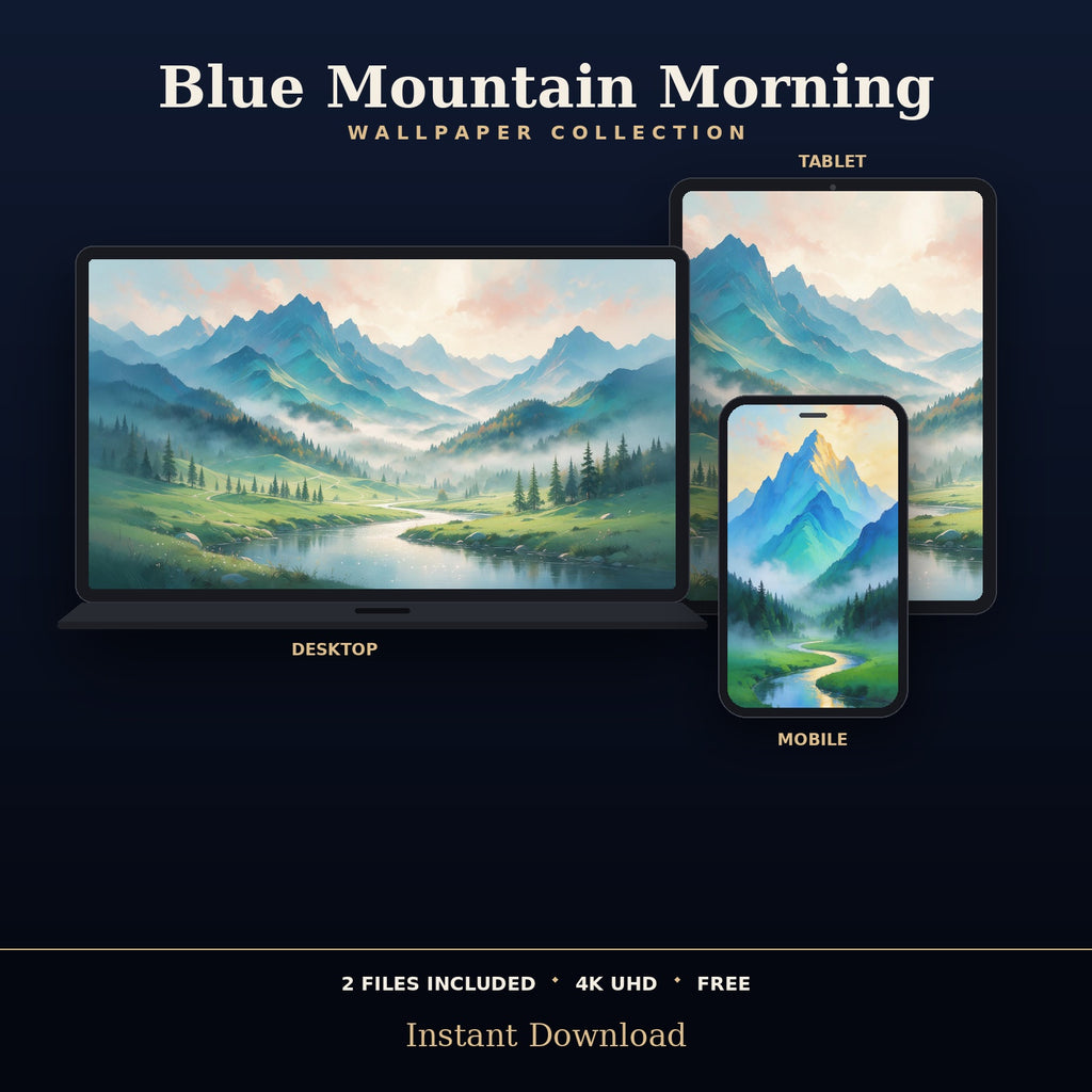 4K Blue Mountain Morning | Free Digital Download