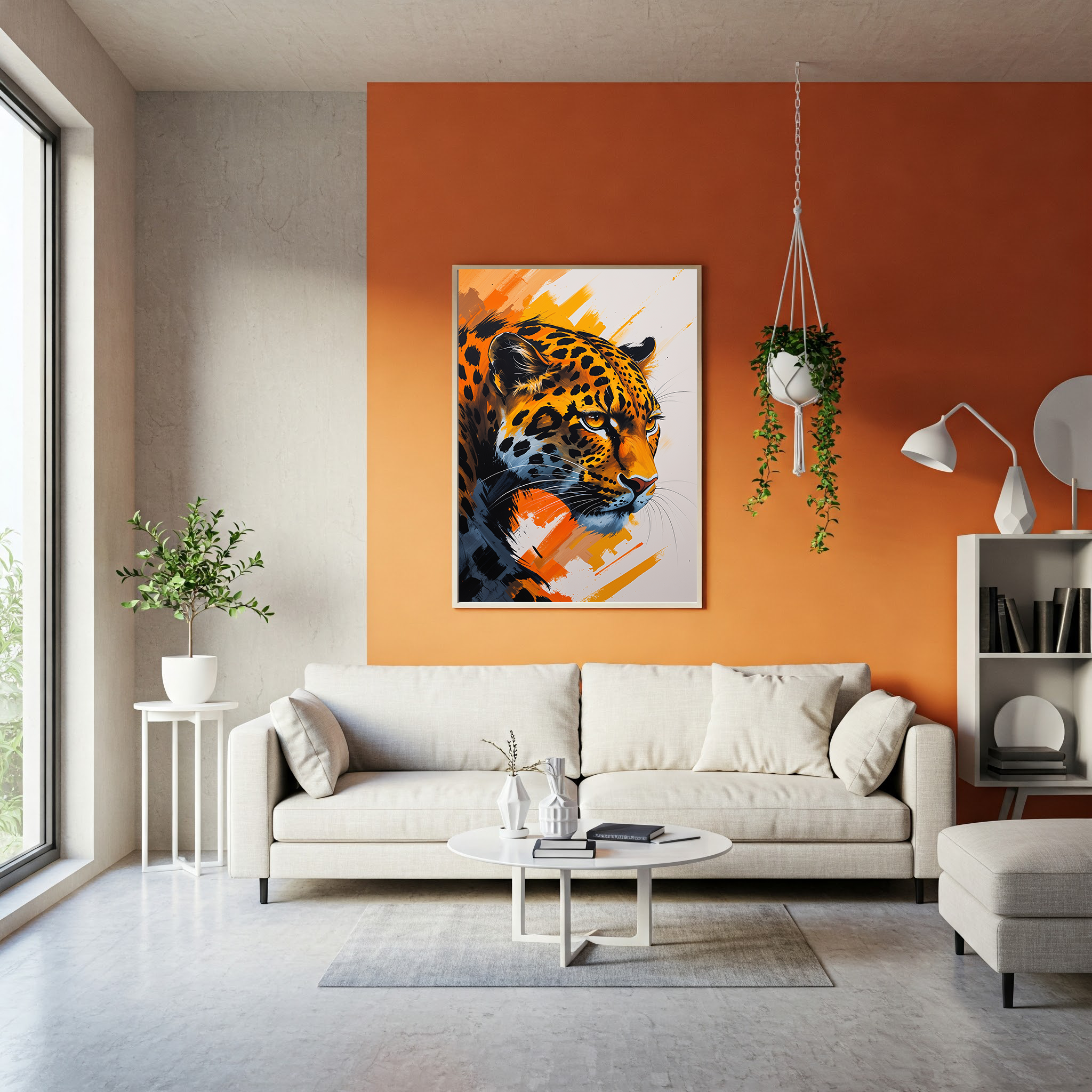 Abstract Leopard Portrait Wall Art | Digital Download