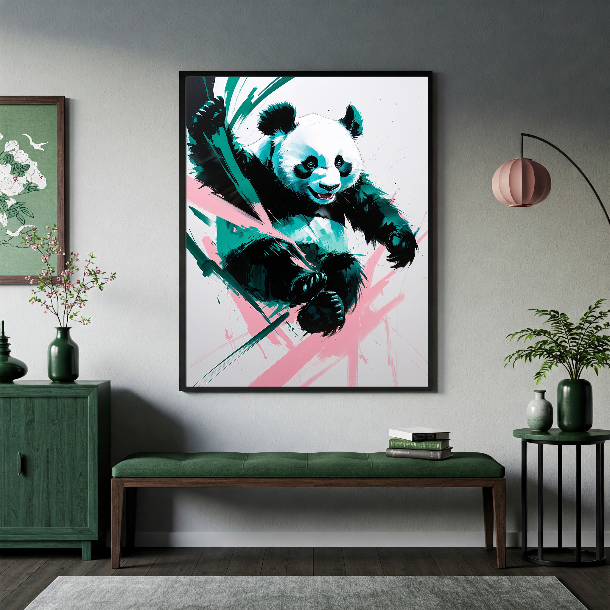 Abstract Panda Bear Wall Art Print | Digital Download