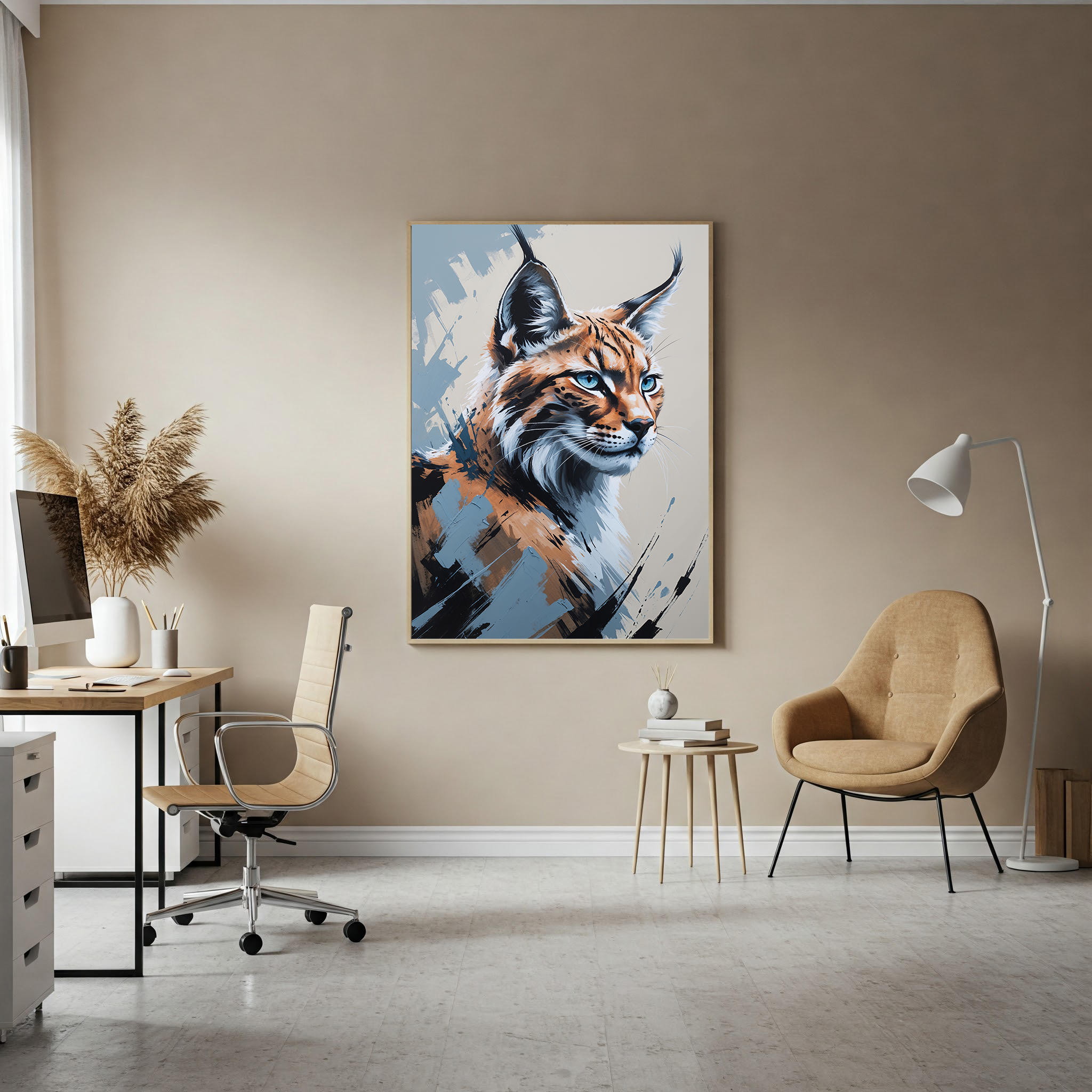 Abstract Lynx Wall Art | Digital Download