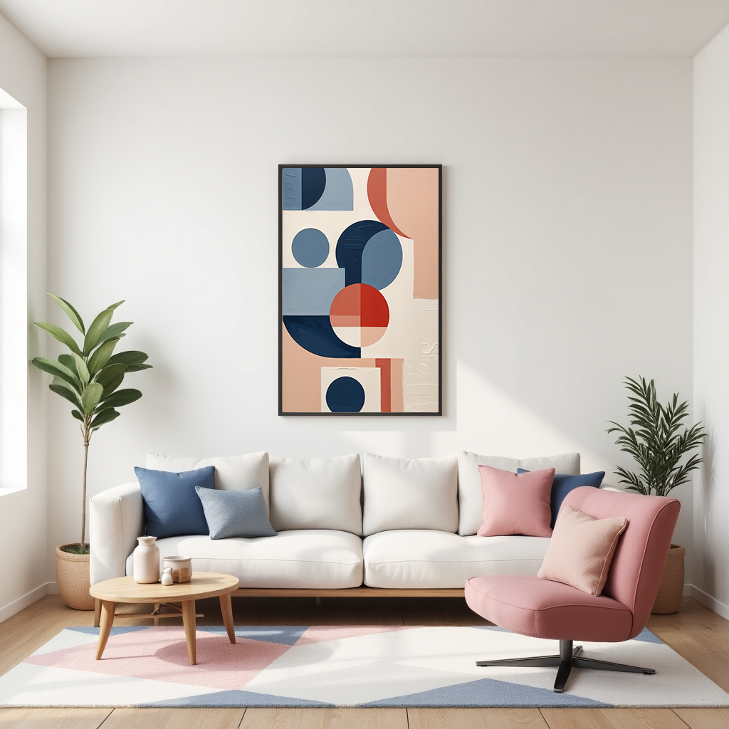 Abstract Geometric Harmony Modern Art Print | Minimalist Decor