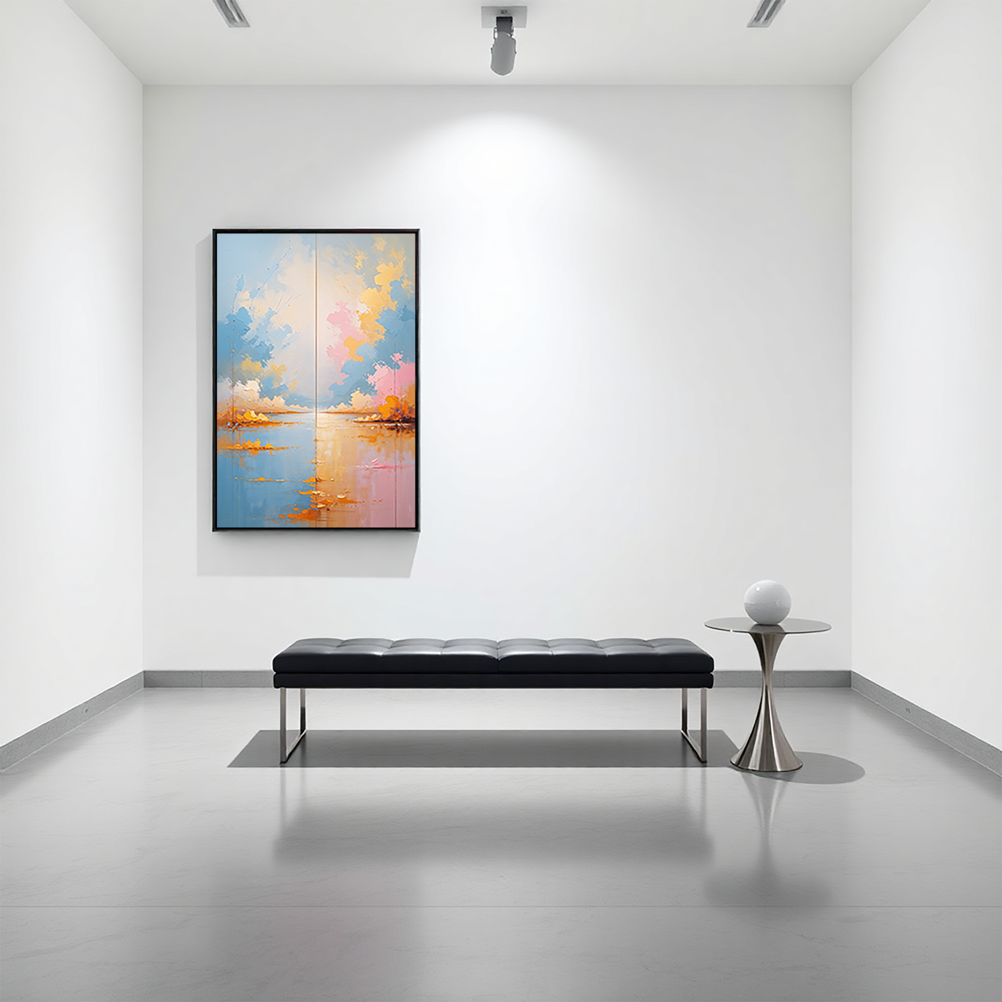 Twin Horizons Pastel Landscape Wall Art | Digital Download