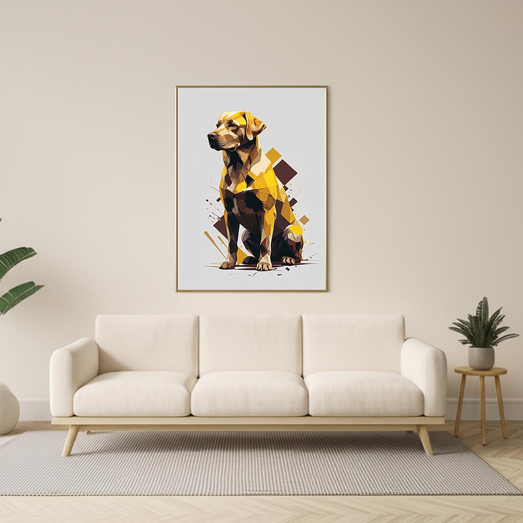 Geometric Labrador Dog Art Print | Digital Download