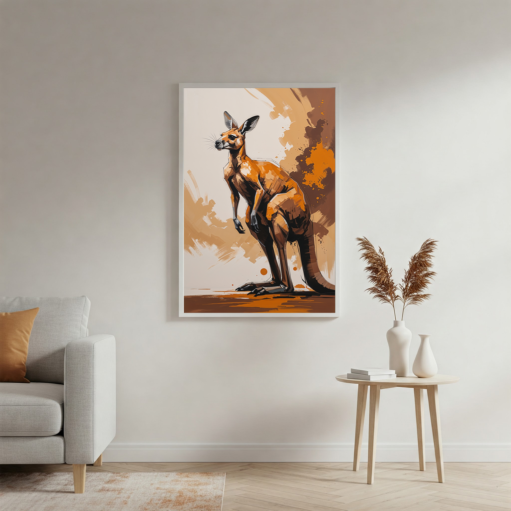Digital Modern Abstract Kangaroo Wall Art | Digital Download