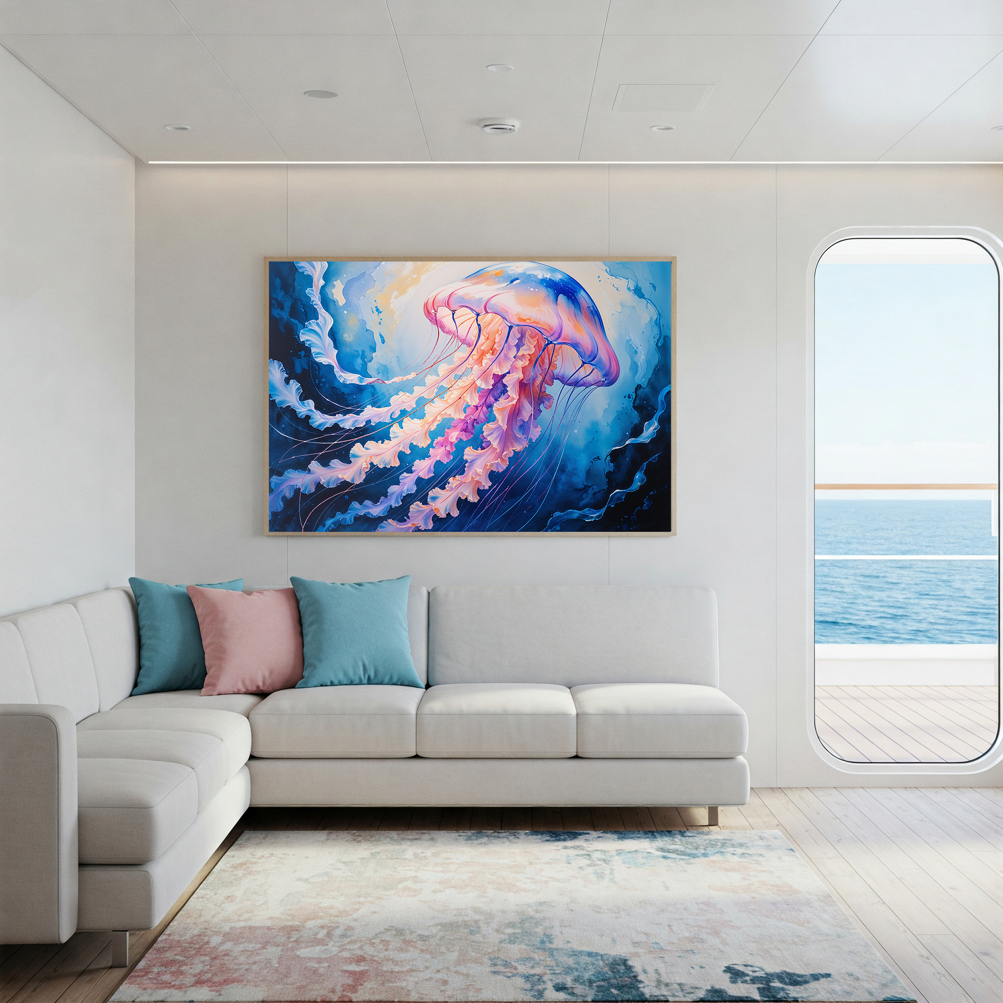 Abstract Jellyfish Art Print | Digital Download