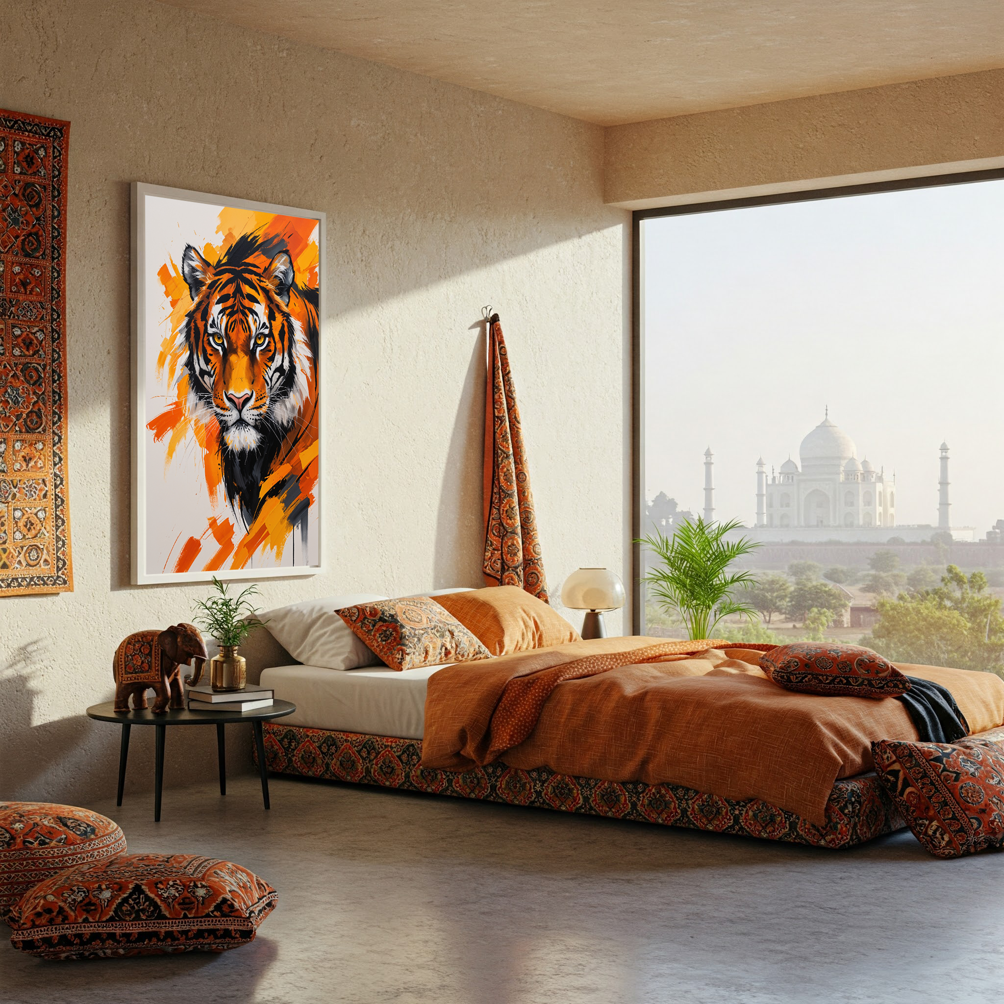 Abstract Tiger Face Wall Art Print | Digital Download