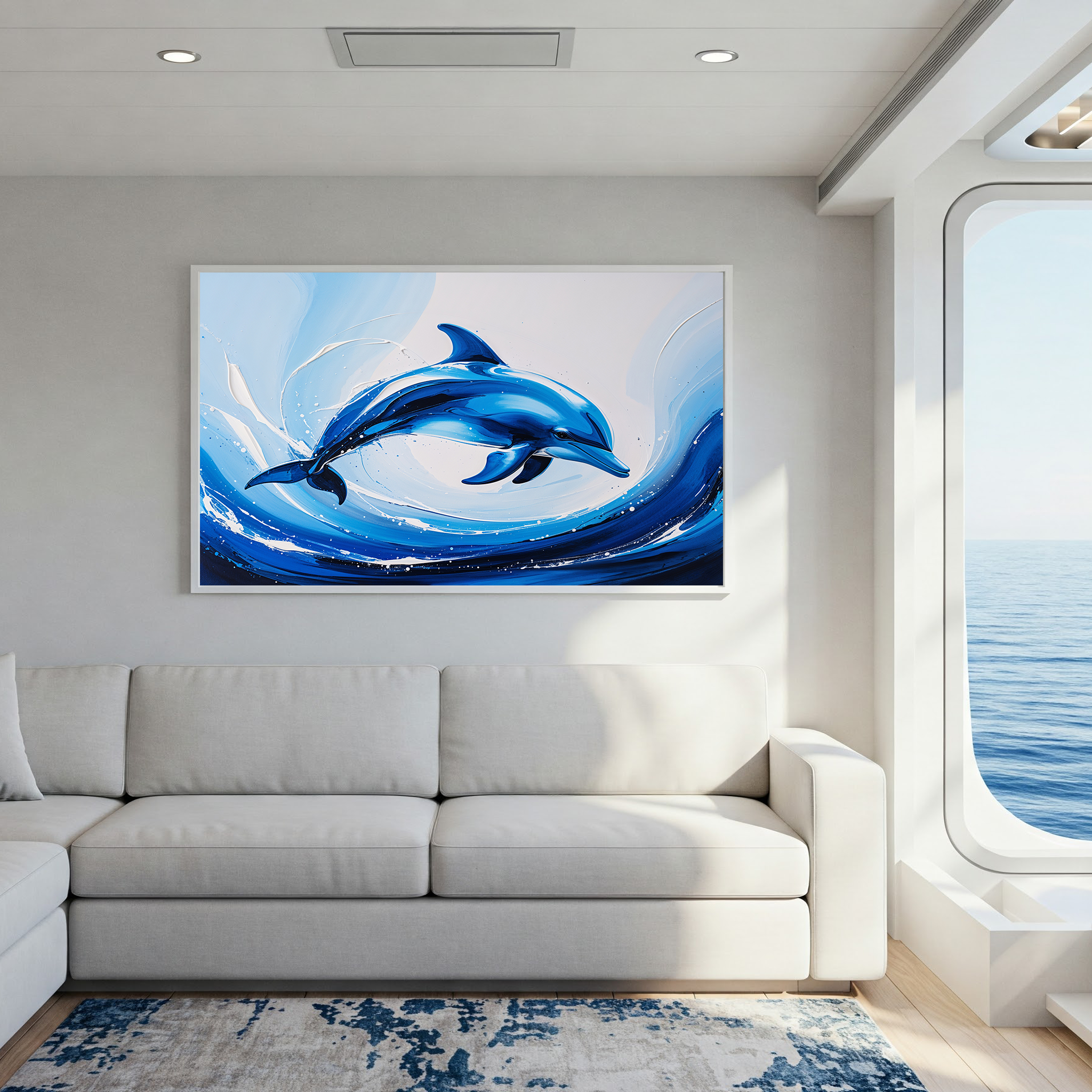 Abstract Dolphin Art Print | Digital Download