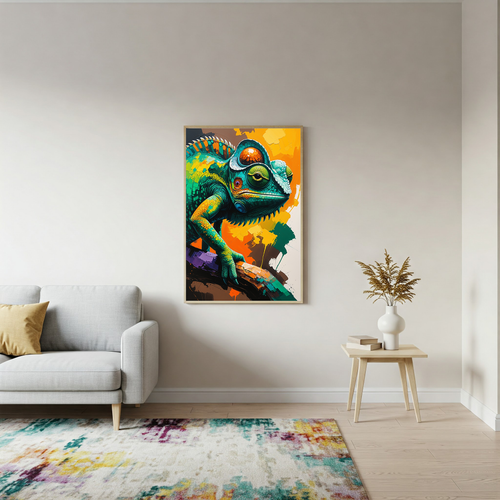 Abstract Chameleon Wall Art — alternate product preview
