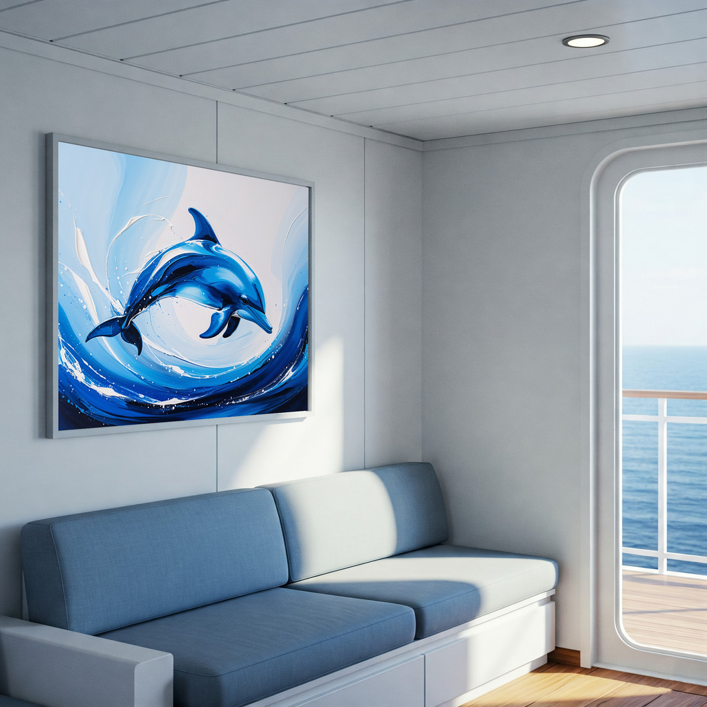 Abstract Dolphin Art Print | Digital Download