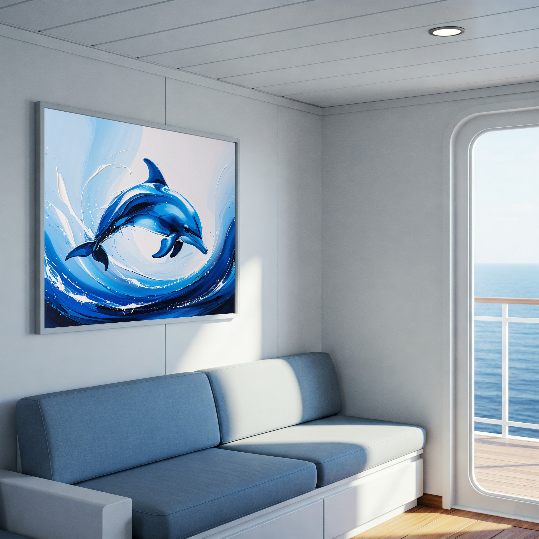 Abstract Dolphin Art Print | Digital Download
