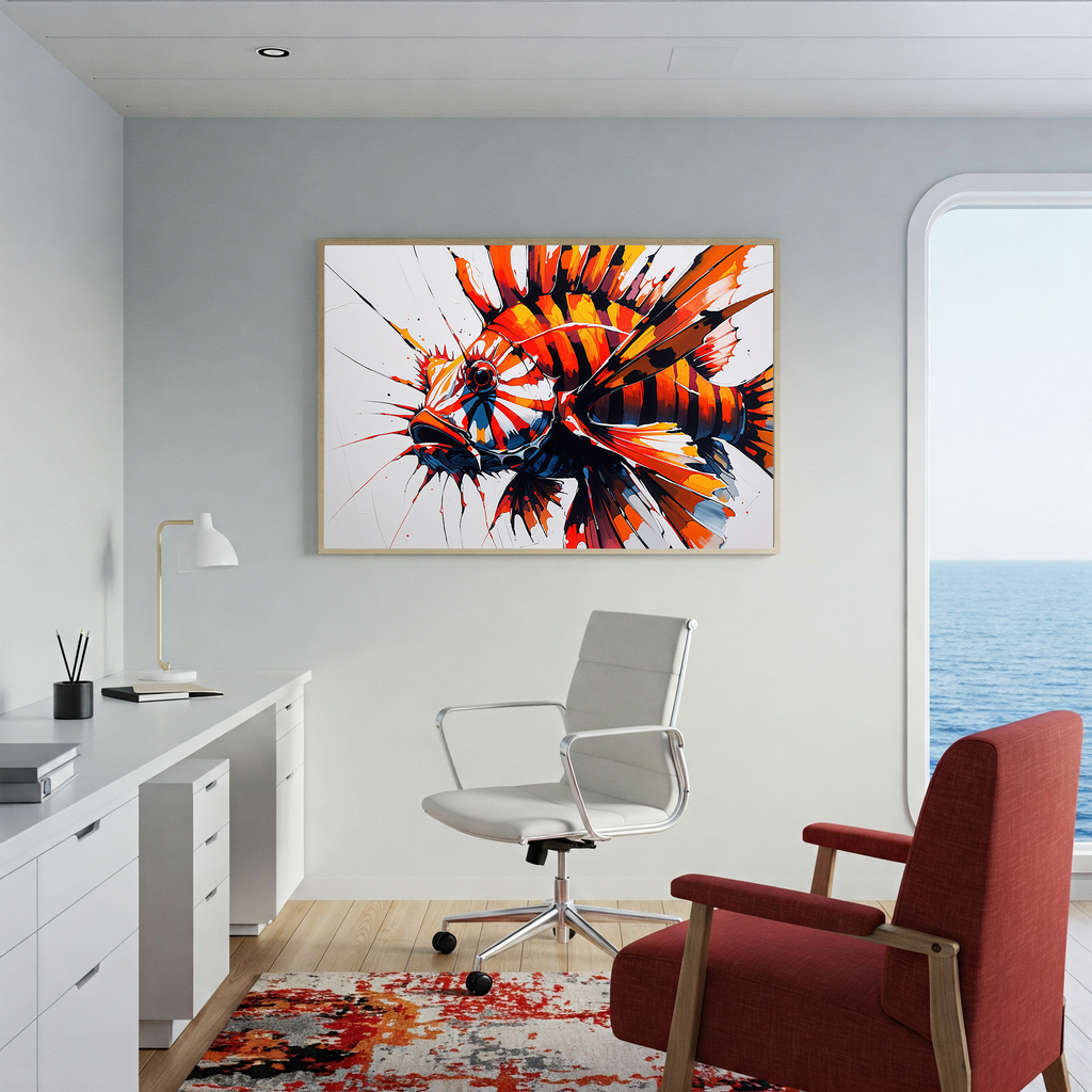 Abstract Lionfish II Art Print | Digital Download