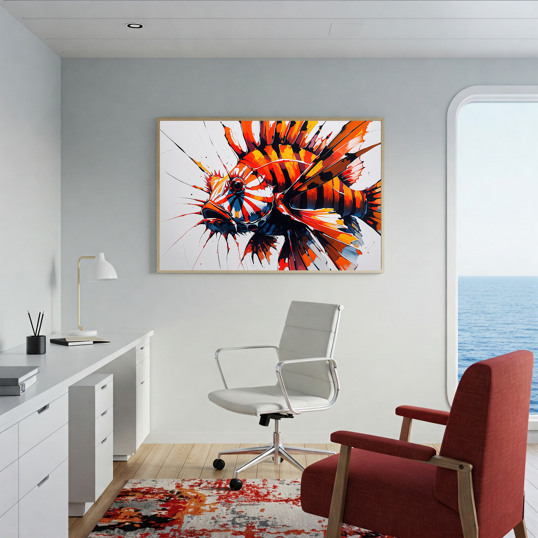 Abstract Lionfish II Art Print | Digital Download