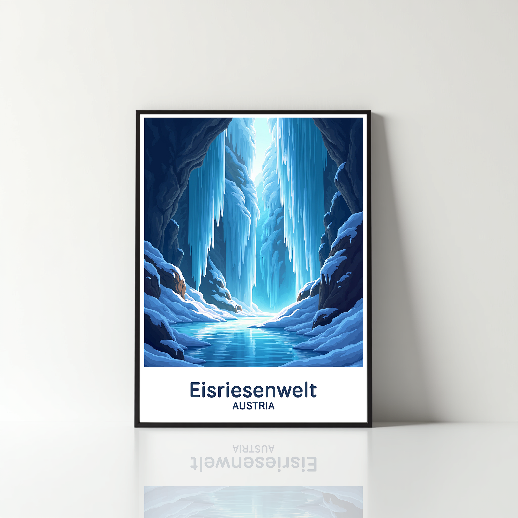 Eisriesenwelt Austria Digital Print | Giant Ice Cave Art
