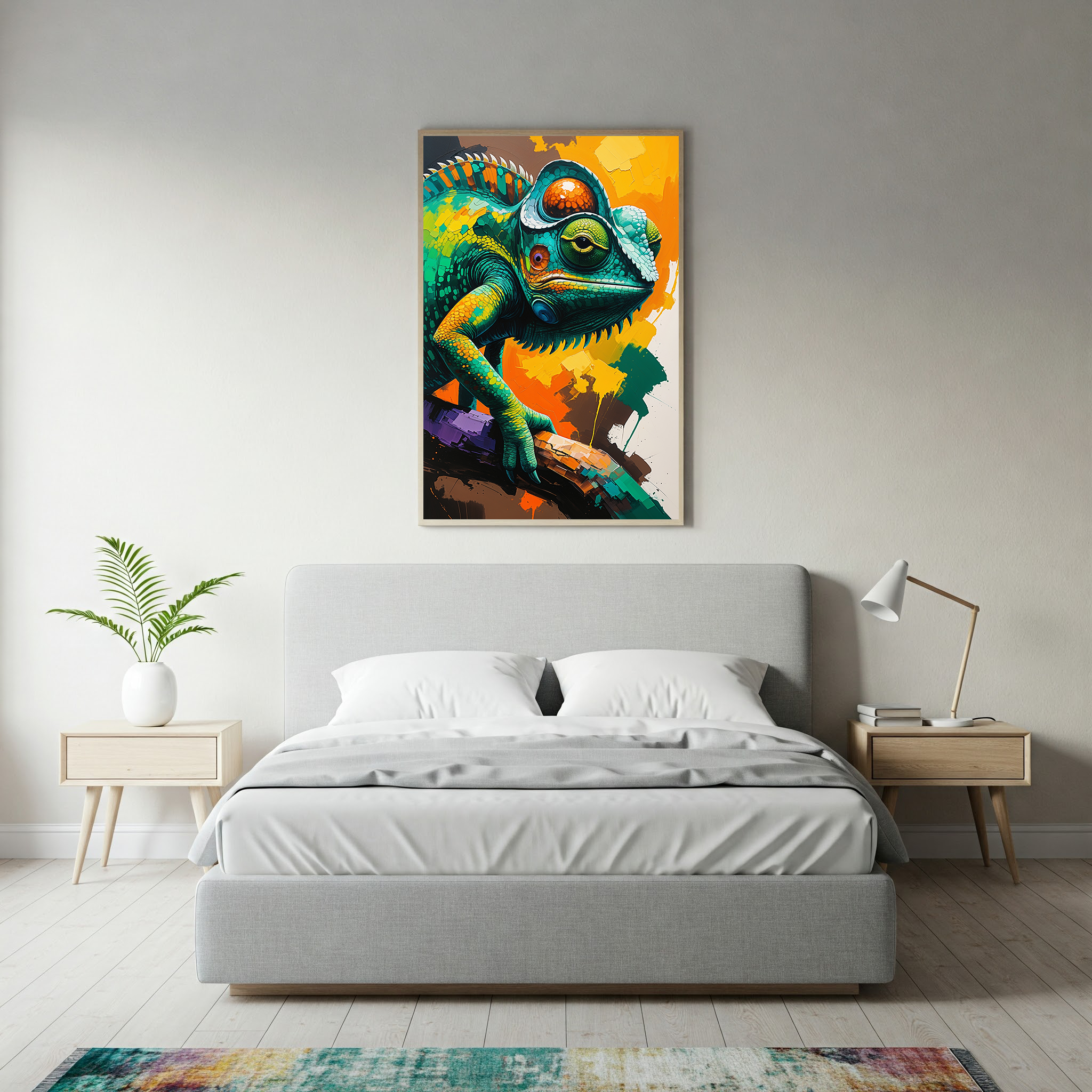 Abstract Chameleon Wall Art | Digital Download