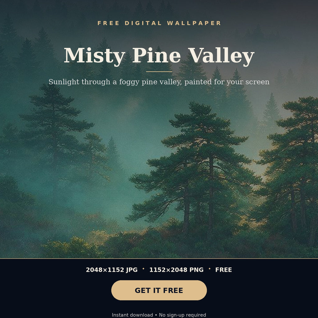 4K Misty Pine Valley | Free Digital Download