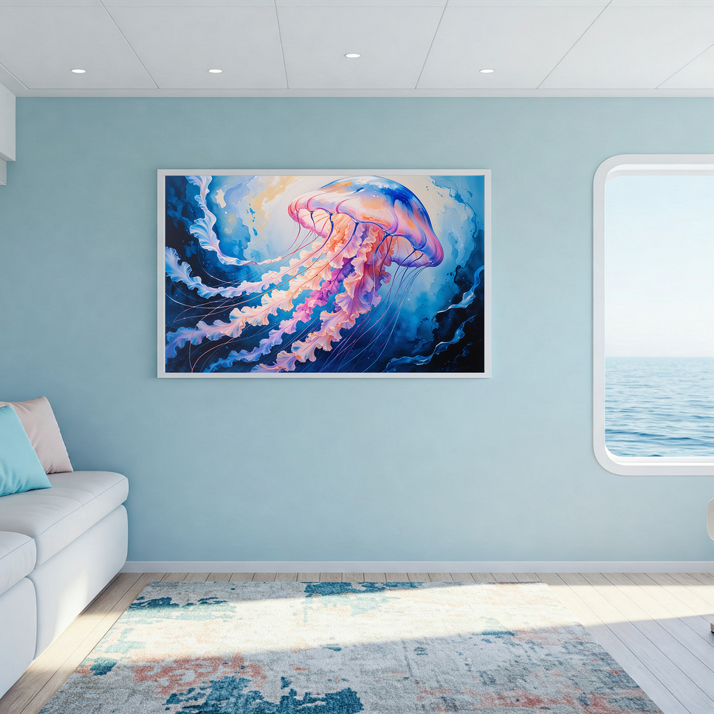 Abstract Jellyfish Art Print | Digital Download
