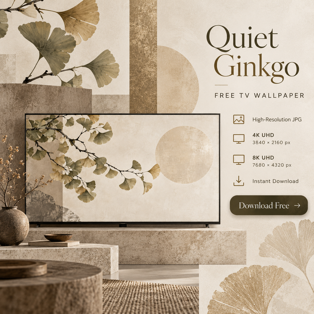 Quiet Ginkgo – Free 4K & 8K TV Wallpaper