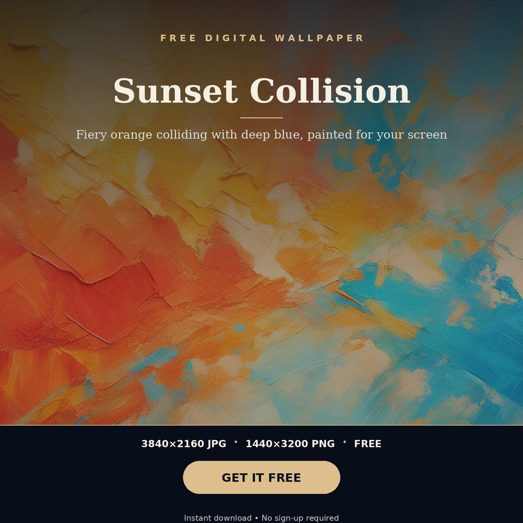 Sunset Collision instant download wallpaper preview