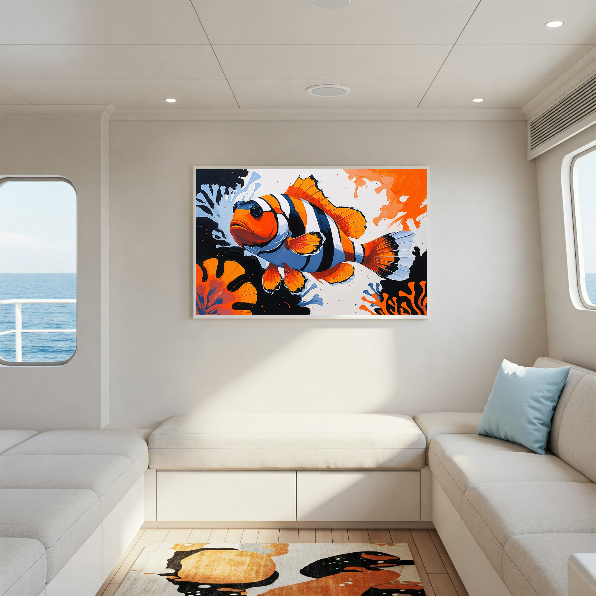 Abstract Clownfish Art Print | Digital Download