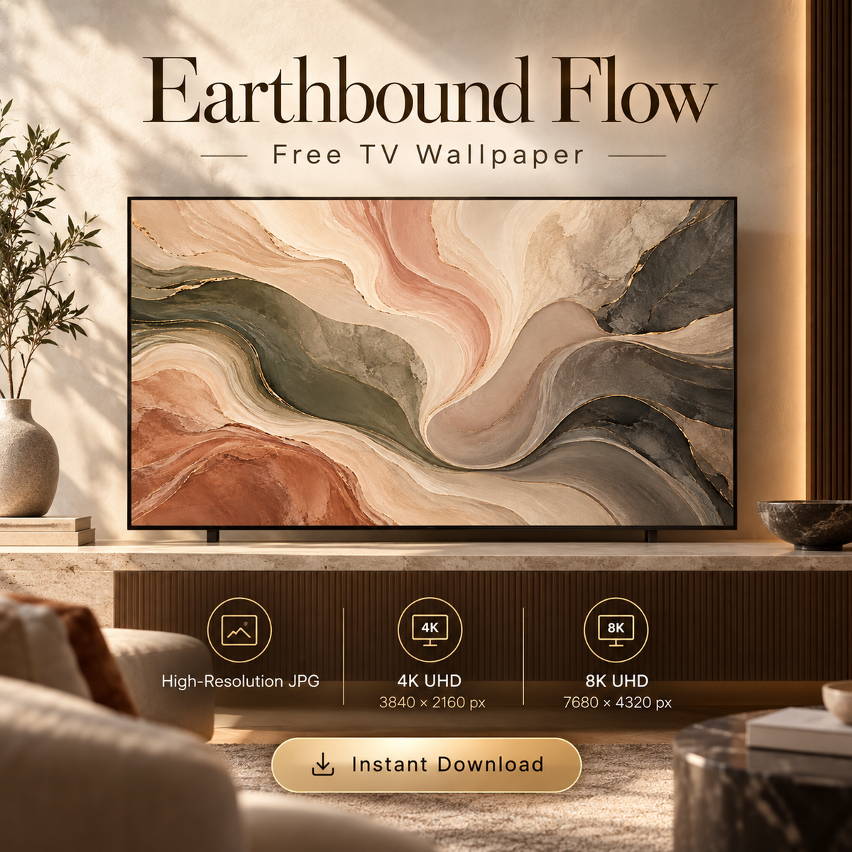 Earthbound Flow – Free 4K & 8K TV Wallpaper